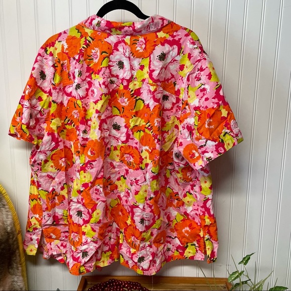 White Stag Women’s Short Sleeve Floral 4X - Picture 4 of 6